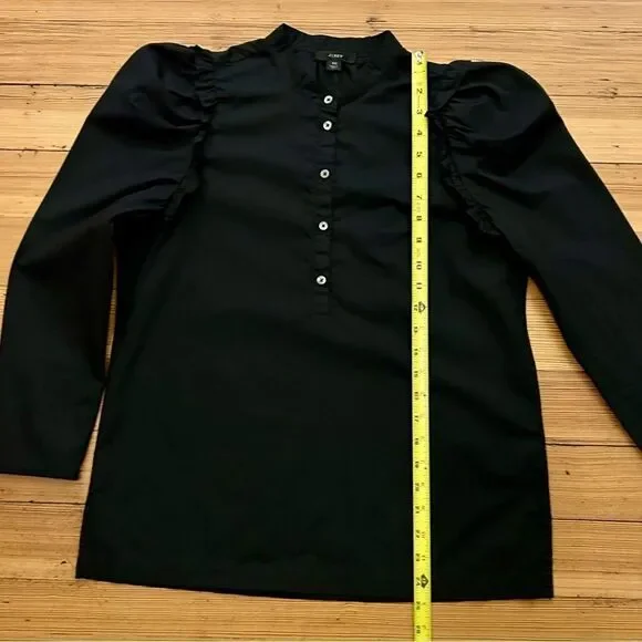 J. Crew puff sleeve cotton poplin top. Size XS. - Picture 11 of 14